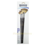 Bomeijia 3pcs Fan Paint Brushes Set for Watercolor Acrylic Oil Gouache Painting