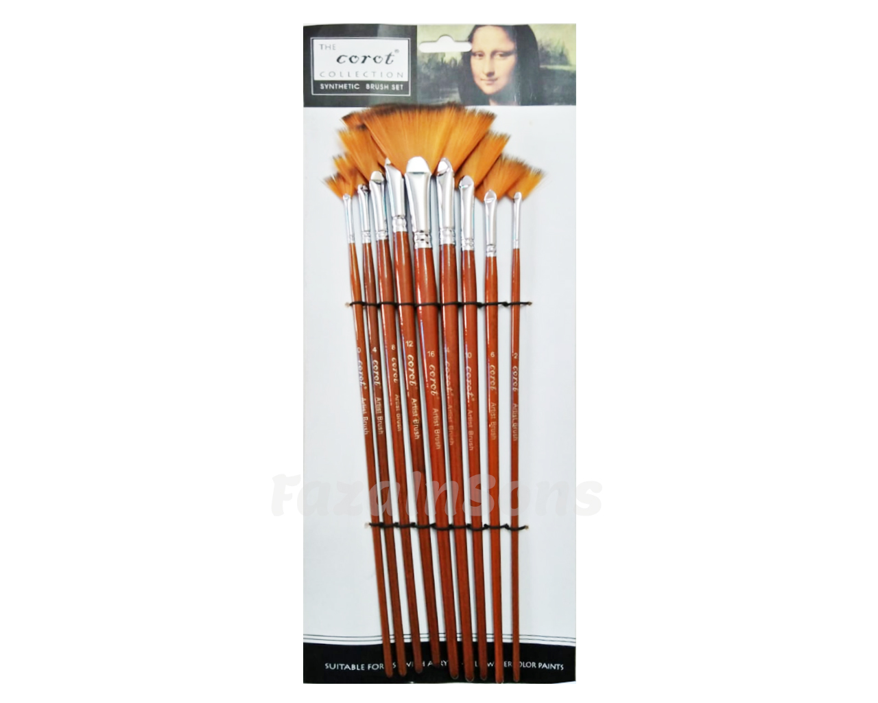 331803125_539310581525108_8612196235427857849_n Corot 9pcs Fan Paint Brushes Set for Watercolor Acrylic Oil Gouache Painting - Image 1