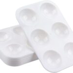 Rectangle Color Mixing Palette With 6 Wells For Water, Oil, Poster And Acrylic Paint