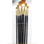 Keep Smiling 6pcs Cut Paint Brushes Set for Watercolor Acrylic Oil Gouache Painting