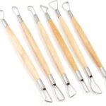 Clay Sculpting Tool 6pcs Set Wooden Stick Packet For Pottery Work