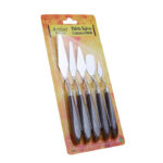 Painting Knife 5Pcs Set High Quality Wooden Stick Stainless Steel Spatula