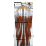 Corot 13pcs Brown Color Round Paint Brushes Set for Watercolor Acrylic Oil Gouache Painting