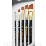 Keep Smiling 5pcs Black Color Cut Paint Brushes Set for Watercolor Acrylic Oil Gouache Painting