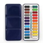 Watercolor Paint with Paintbrush 12/24 Cake Watercolor Paints Solid Watercolor Set for Painting