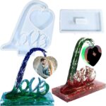 Large Picture Frame Display Resin Molds, Love Letter Heart Silicone Molds for Epoxy Resin