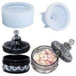 Trinket Box Silicone Mould With Lid - Chinese Jar Small Size
