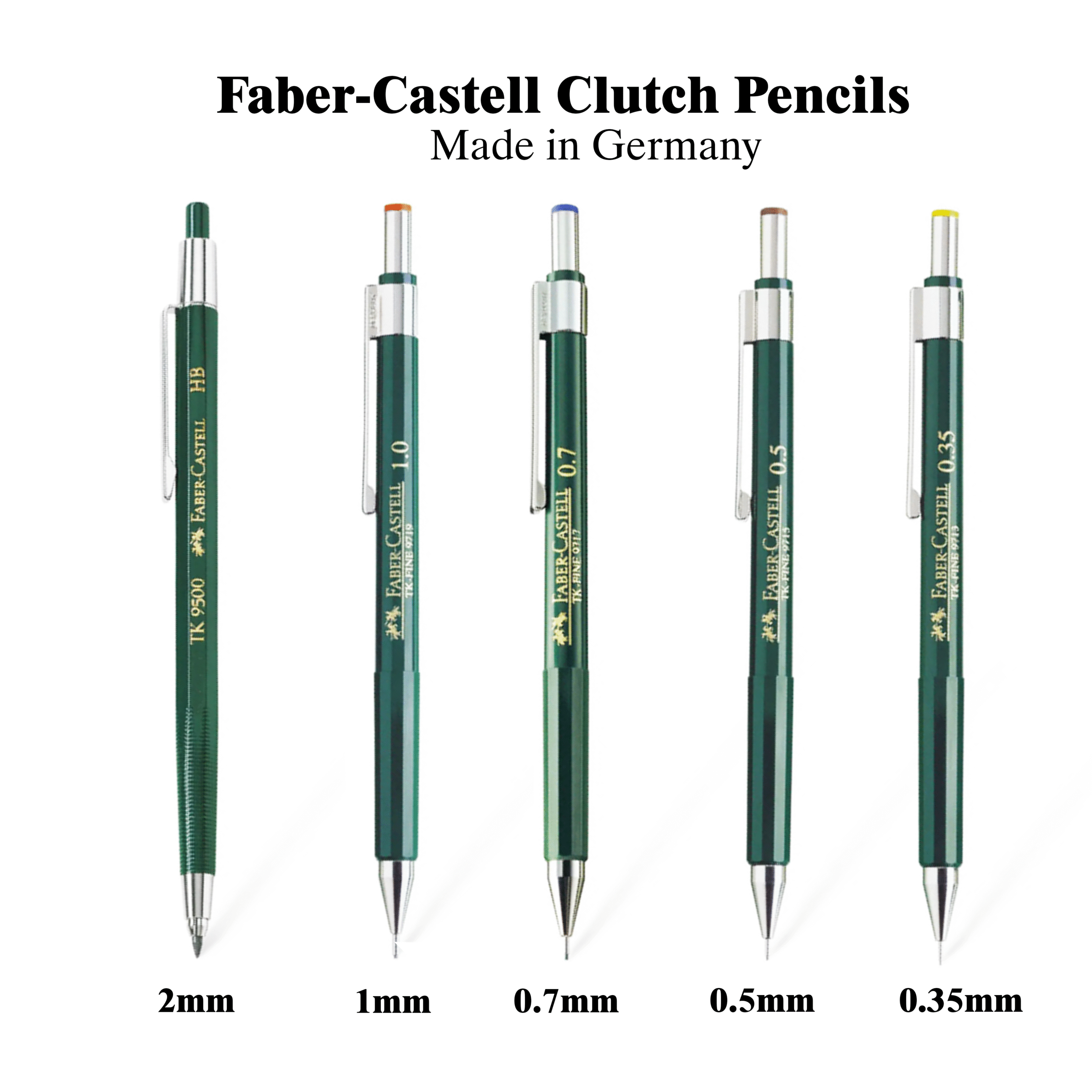 Untitled-1 Faber-Castell Mechanical / Clutch Pencil – 2mm | 1mm | 0.7mm | 0.5mm | 0.35mm (Made in Germany) - Image 1
