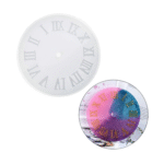 6 Inch Silicone Clock Mould – Roman Number Round Resin Clock Casting Mold