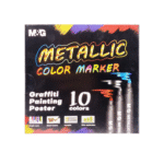 M&G Metallic Color Marker Set – 10 Colors | Graffiti, Poster & Craft Markers