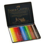 Faber-Castell Polychromos Artists' Color Pencils - Set of 24 Assorted Colors in Metal Tin