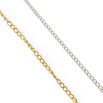 Premium Metal Jewelry Making Chain – Sold per Yard (Golden or Silver Finish)