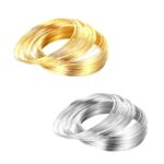 0.6mm Memory Wire for Bracelet Making (50g Pack) – Gold & Silver Plated Steel Coils