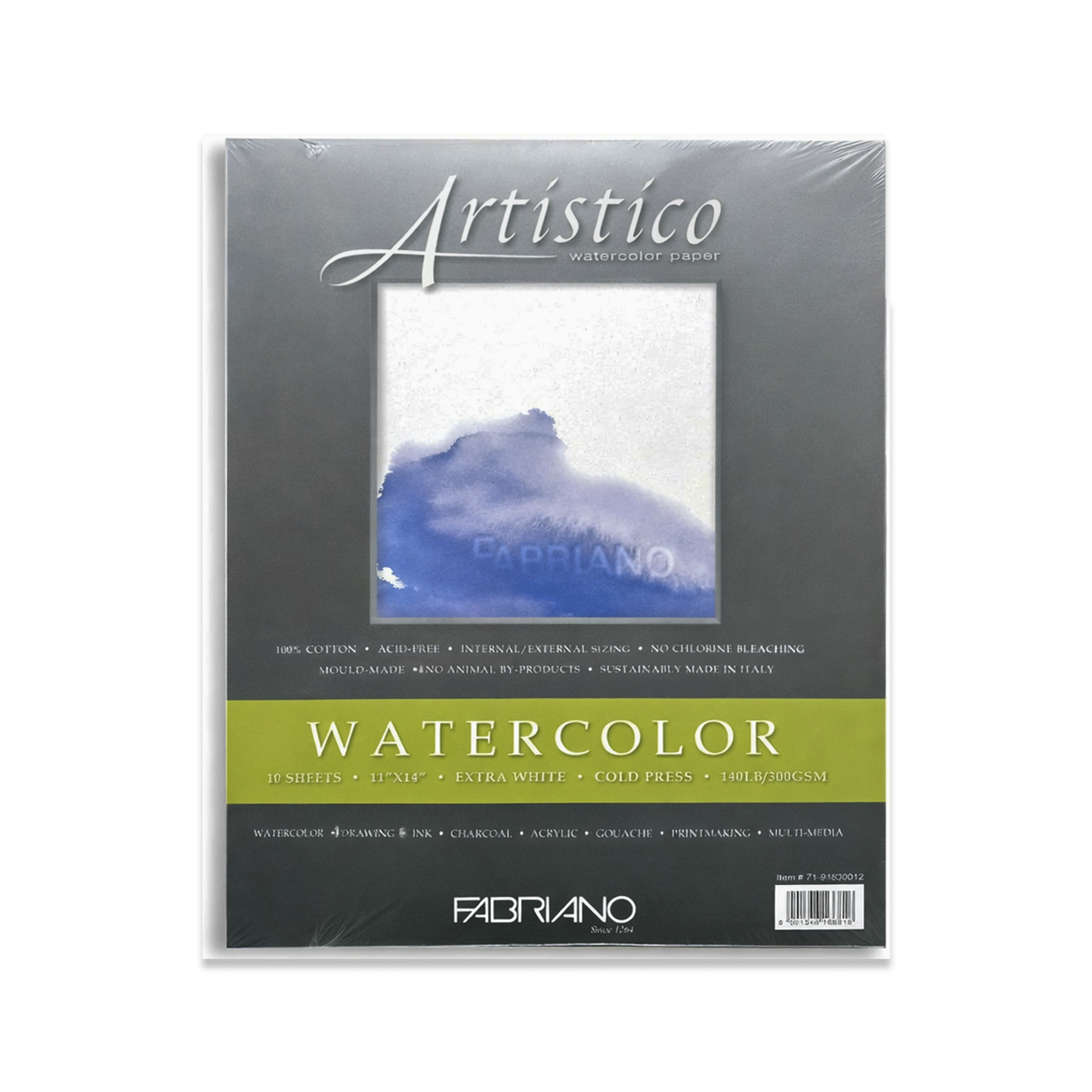 sletch pad Fabriano Artistico Watercolor Pad – 100% Cotton, Cold Press, 300gsm (11x14 inches) - Image 1
