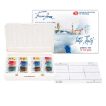 White Nights Artists Watercolor Paint Set - 12 Full Pans (2.5ml) Professional Grade by Nevskaya Palitra - Plastic Box