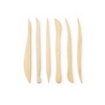 6-Piece Wooden Clay Modeling & Sculpture Tool Set - 6 Inch Professional Pottery Carving Kit