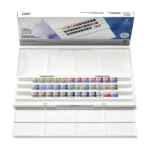 Winsor & Newton Cotman Watercolor Studio Selection Set - 36 Half Pans with Integrated Mixing Palettes