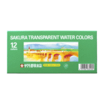 Sakura Transparent Water Colors Set – 12 Vibrant Colors